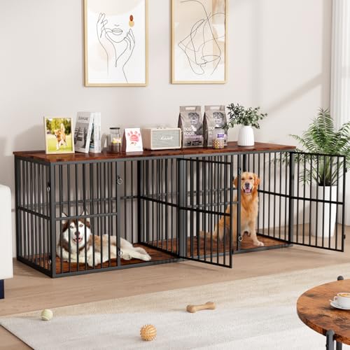 VOWNER Double Dog Crate Furniture
