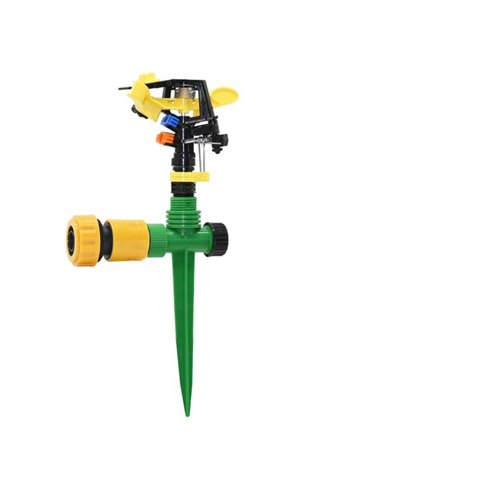Pengwei 3I4 Hose 1/2" 3/4" Thread Garden Lawn Rotary Watering Sprinklers Automatic 360 Degrees Farm Rocker Sprinkler Irrigation Water Nozzle(3I4 Hose)
