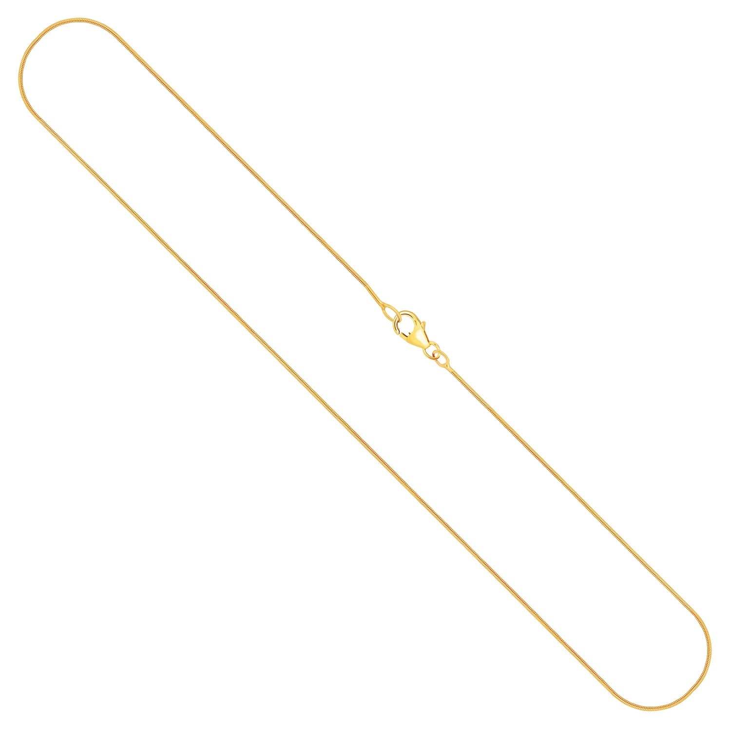 18K Cadena mujer oro, 0,8-2,4mm cadena de serpiente, longitud a elegir