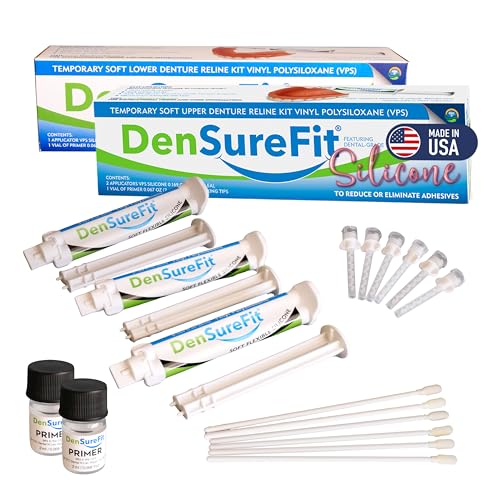 Densurefit Silicone Kit for Upper and Lower Denture,...