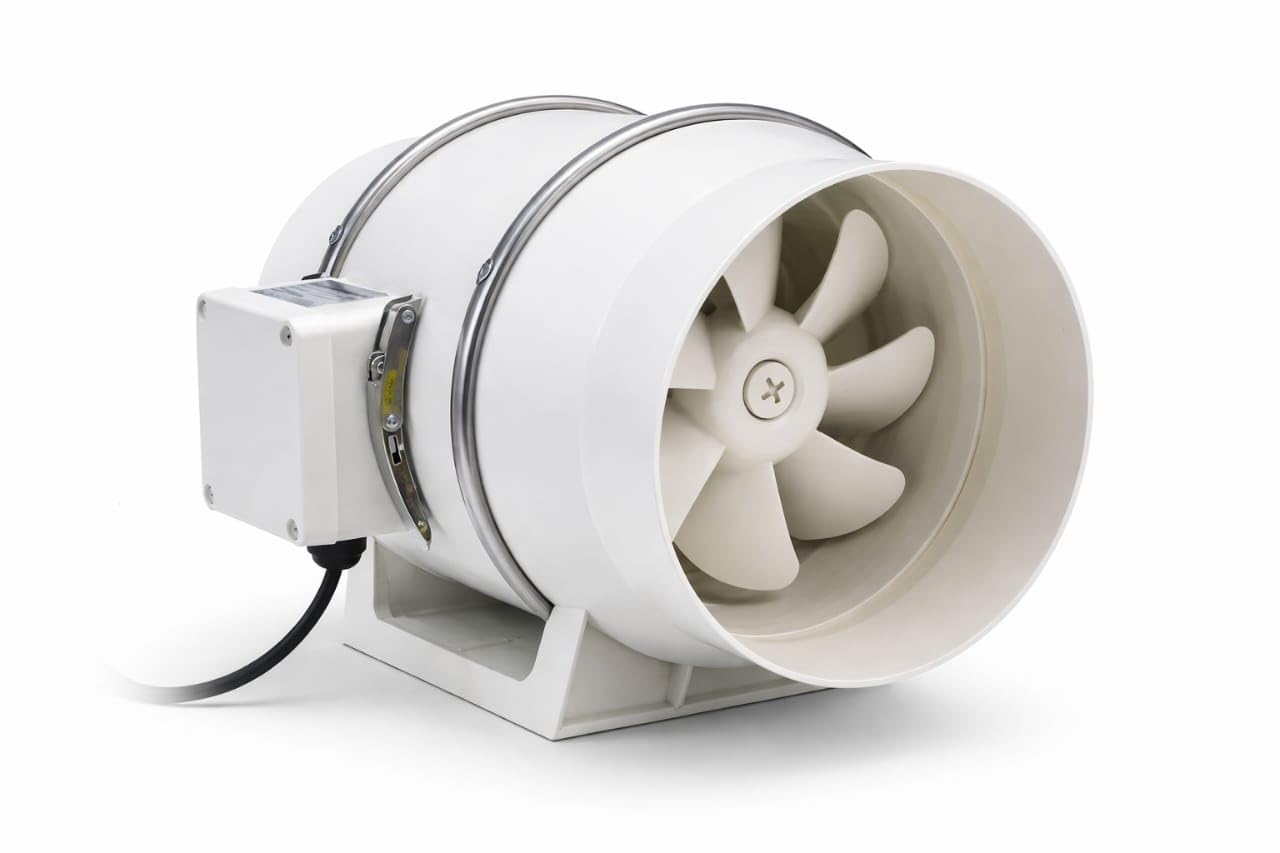 4"/100mm inline exhaust fan/Inline Duct Fan/Silent Mix Flow/Circular Inline Fan/Air Circulation System/Fresh Air System, White (4Inch/100mm)
