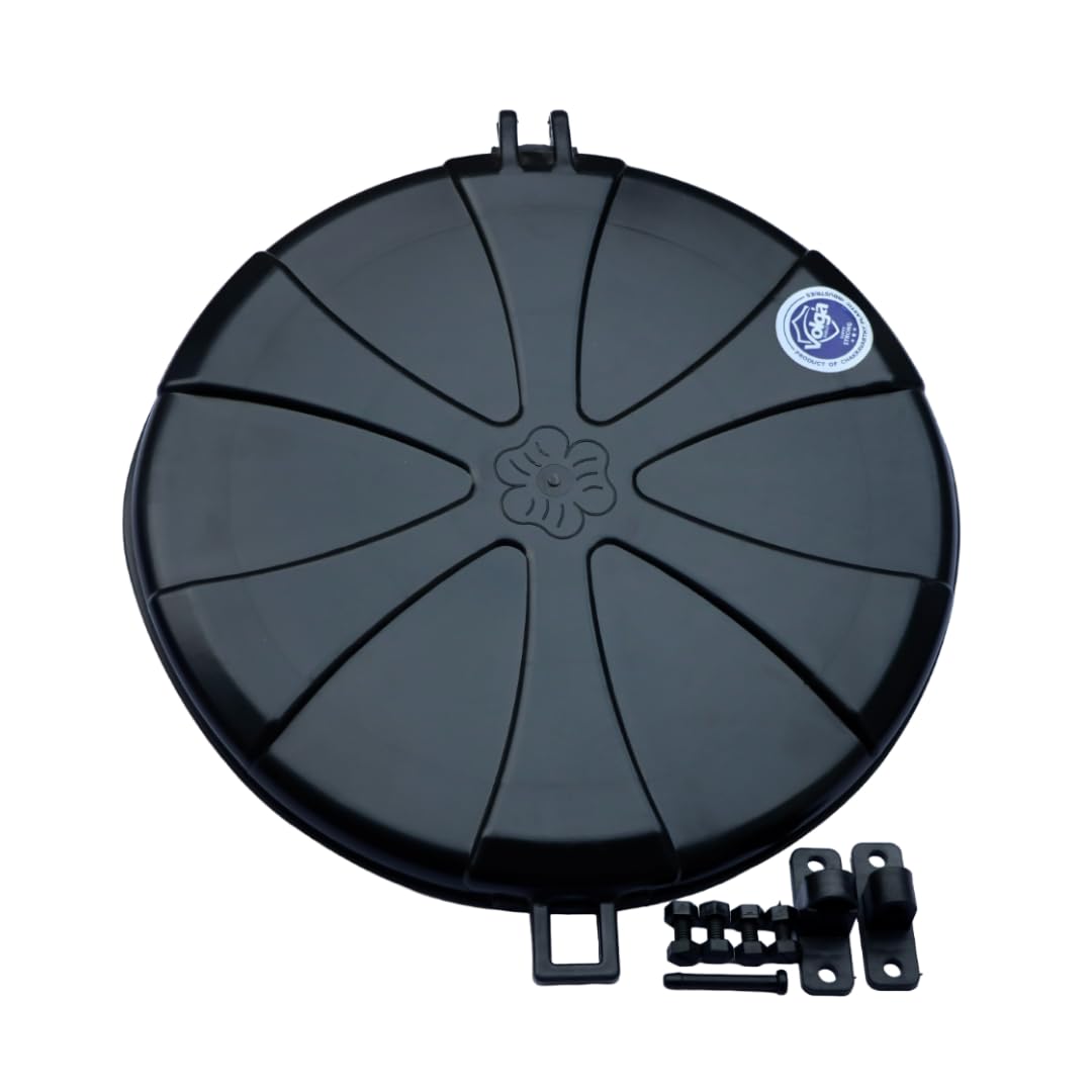 Unbreakable Black Plastic Water Tank Cover with Hinge – 500 to 2000 Liter Capacity, 19.5-Inch Lid (Pack of 1)-image-26