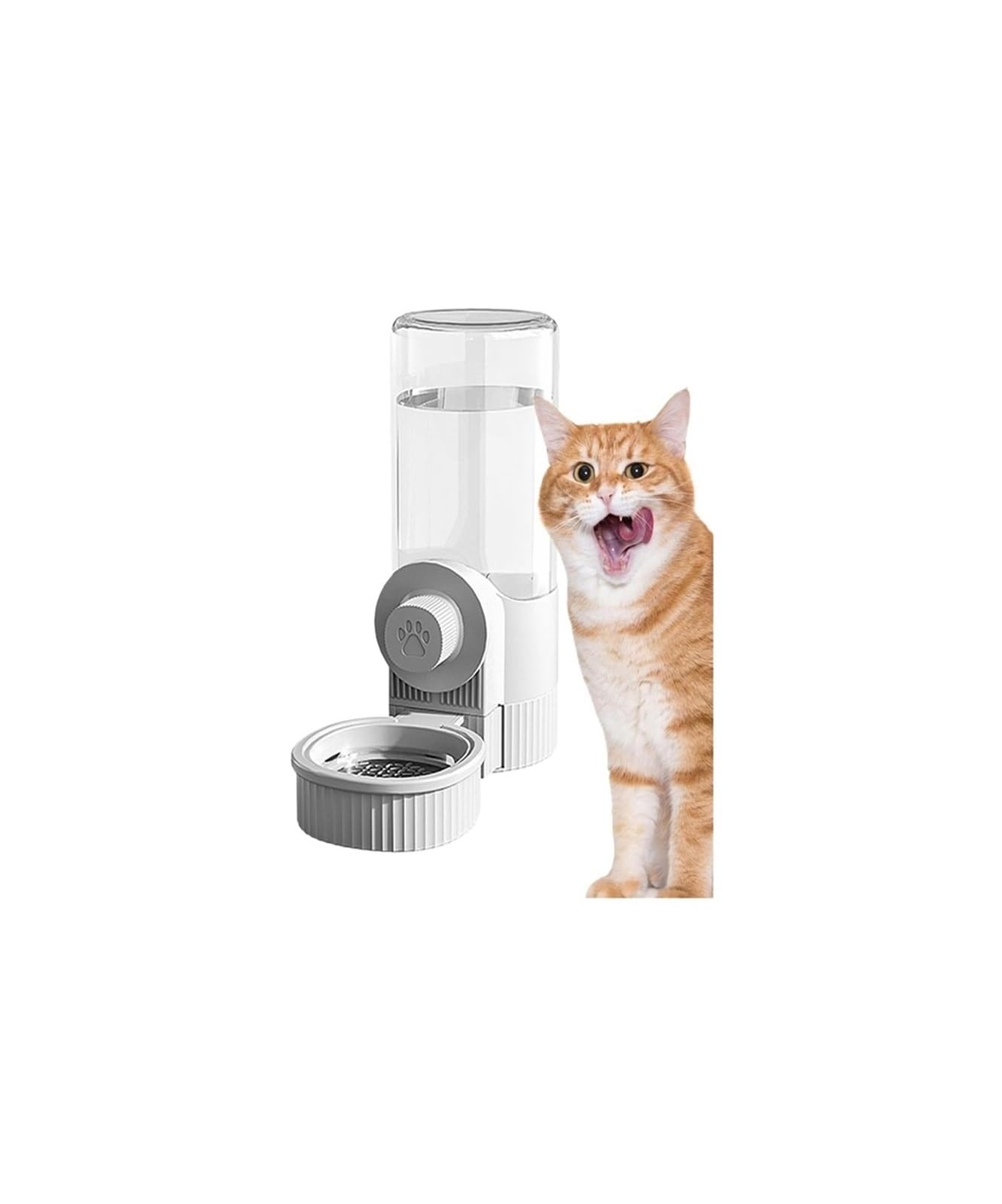 FGJsfhrDTU Automatic Pet Water Dispenser, Hanging Dog Dry Food Removable
