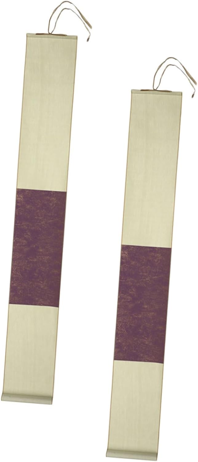 Homoyoyo 2pcs Blank Chinese Calligraphy Scroll Paper Half Raw Xuan Paper for Drawing and Painting for Home Decor and Art Projects Durable and Versatile Use