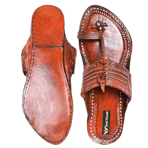 Image of Kolhapuri Chappal for Men|Kolhapuri Slippers for Men|Kolhapuri Shoes for Men|Leather Slippers for Men|Wedding Slippers for Men-A1