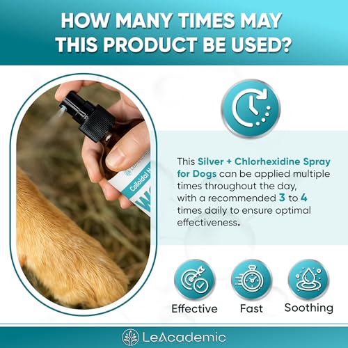 Dog Wound Care Spray is Better with Dog Cone | Nano Silver + Chlorhexidine Solution for Scratches, Bites, Redness, Irritation, and Sutures After Surgery | 4 Oz