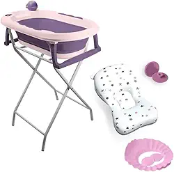 Banheira Dobrável Com Suporte e Acessórios YPB190 Lilás Yuupi