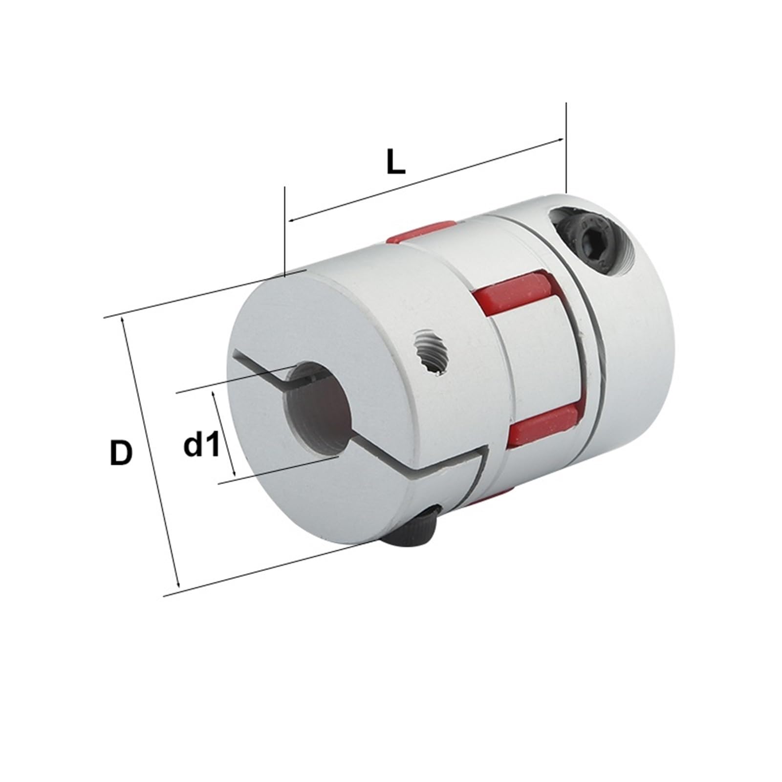 1 acoplamiento de eje flexible de aluminio ciruela D40 L55, conector de motor flexible acoplador adaptador de eje 8/10/12/14/16/18/20/22 mm