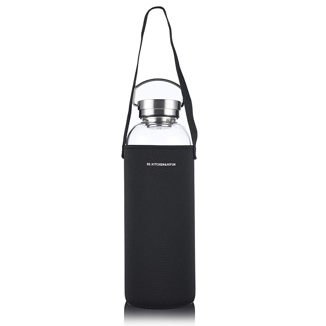 DE.KITCHEN&HIFUN Glasss Water Bottle 2l, Large Borosilicate Glass 2L for  Juice, Glass Water Bottle with Steel Cap Filter : Amazon.com.au: Sports,  Fitness & Outdoors