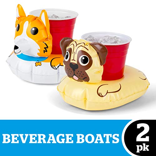 Big Mouth Toys-Big Mouth BEV Boat Dogs 2 Unidades #New#, Multicolor, 22.9 x 16.5 x 16.5 Centimeters Inc. BMDF-0016