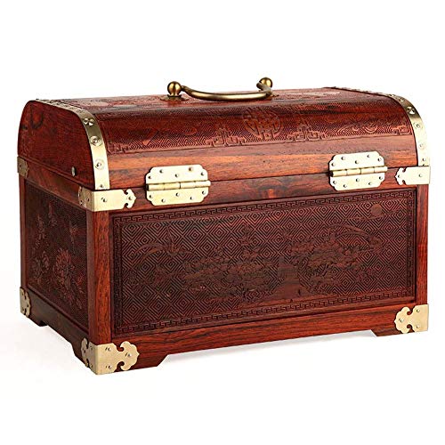 Boîte à bijoux séquoia HMJGDHX : coffret de luxe sécurisé à code pour vos bagues et colliers - 6