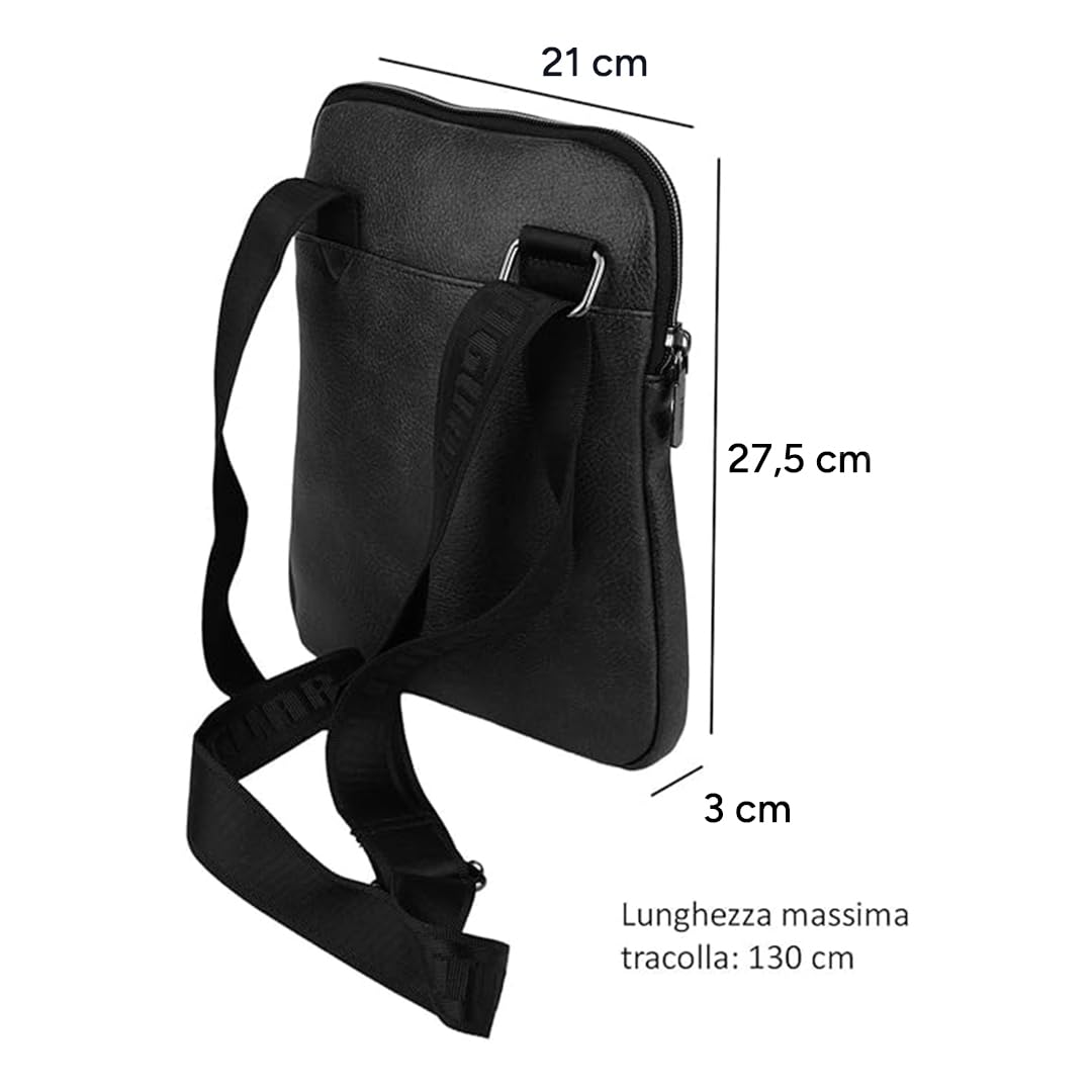 JAGUAR Borsa Tracolla Uomo Firmata in Ecopelle e Colori Eleganti, Borsa a Tracolla Regolabile Borsello Uomo per un Look Casual e Raffinato, Leggera (soli 280gr) e Sicura con 4 Scomparti con Cerniera