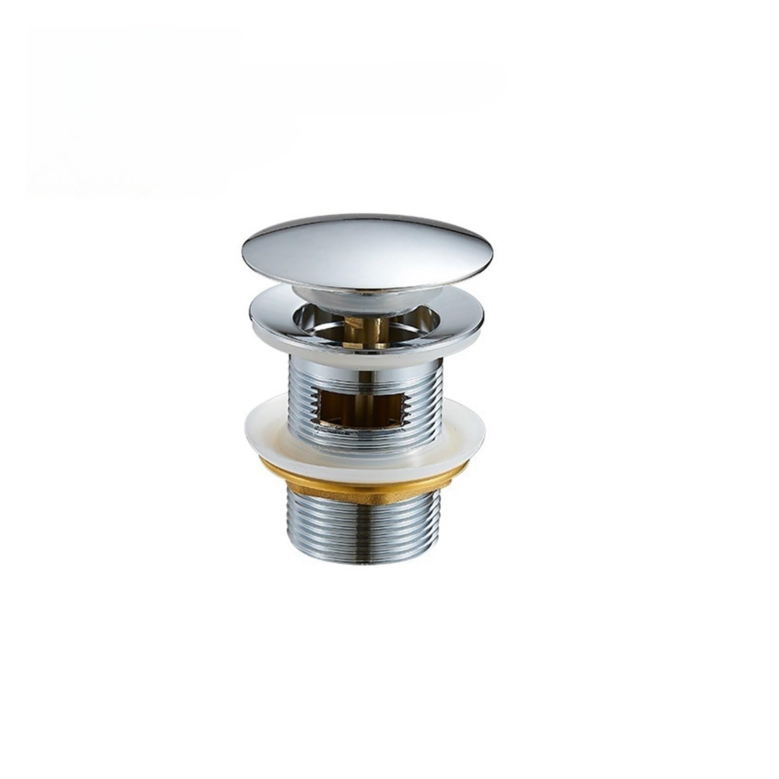Sink Plug Pop Up Bathroom Sink Stopper Washbasin Pop Up Drain Plug Cover Waste Pipe Drainer With Or Without Overflow For Bath Accessories(C)