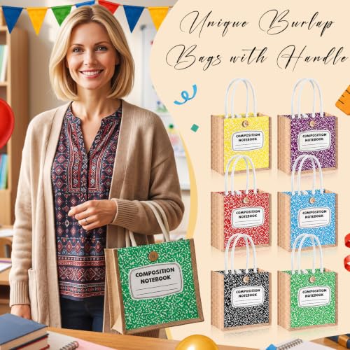 Bolsas de arpillera reutilizables con botón de asa y lona estéticas de flores 4