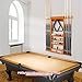GSE Games & Sports Expert 8 Pool Cue Wall Rack with Score Counter, Billiard Stick Hanging Wall Mounting Holder Only, Holds 8 Pool Cue Sticks, 2 Ball Racks and Full Set of Balls (Oak)