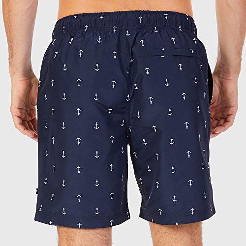 Nautica Men's Quick Dry All Over Classic Anchor Print Swim Trunk Swimwear, -navy, XX-Large2
