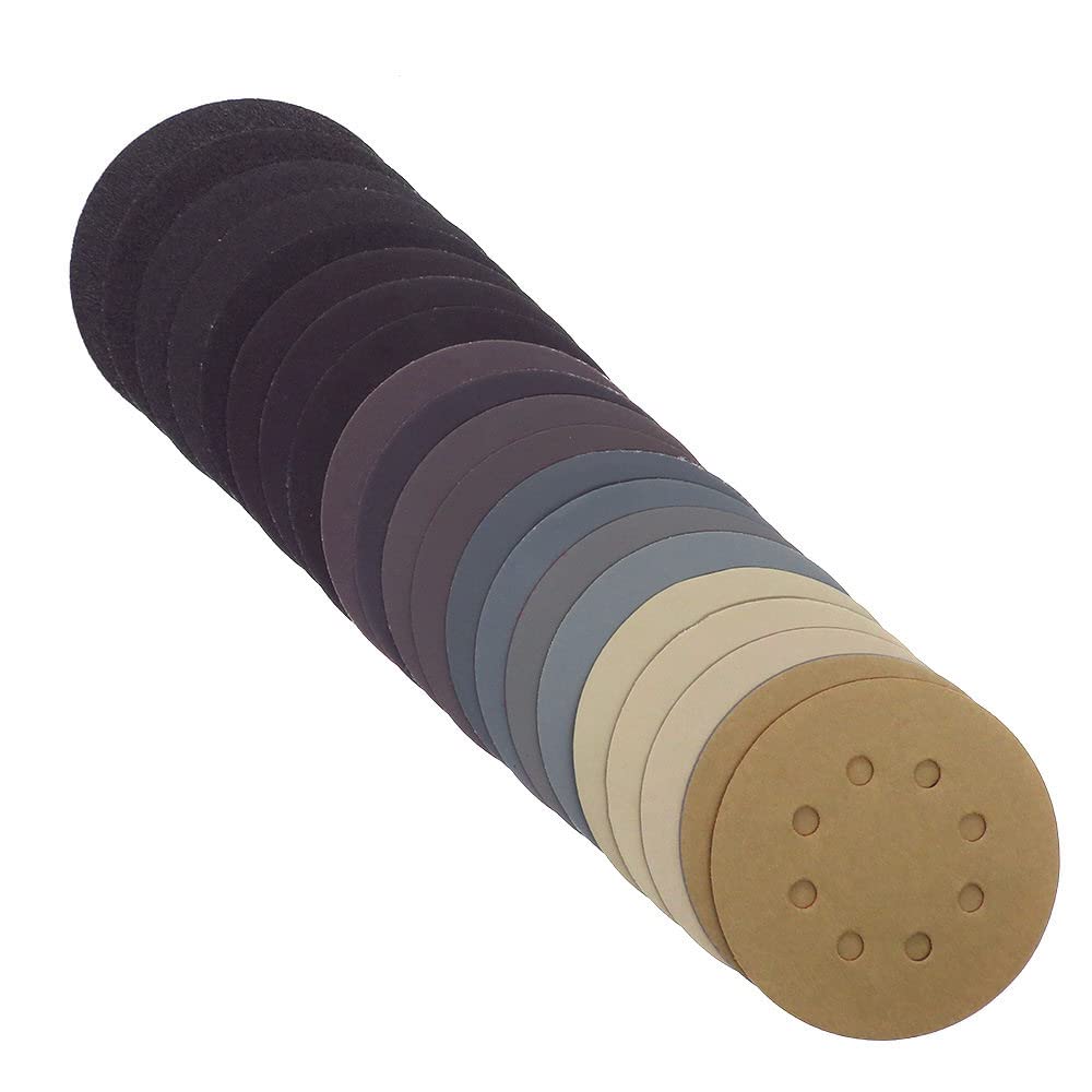 80 Uds surtido de papel de lija seco húmedo 240-2000 disco de lijadora de grano 5 pulgadas 125mm con almohadilla de lijado de gancho y bucle para madera Dropshipping,h
