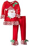 Ãzhido Kids Girls Ruffle Dress Pants Set 2pcs Boutique Outfits Clothing (4-5T, Red)