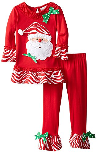 Ãzhido Kids Girls Ruffle Dress Pants Set 2Pcs Boutique Outfits Clothing (4-5T, Red) #TOP15