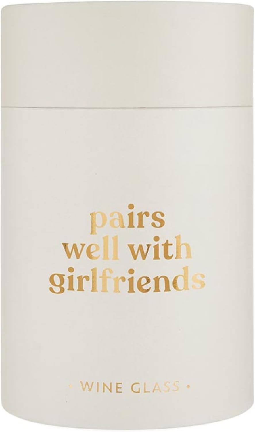 Santa Barbara Design Studio Gift Boxed Wine Glasses Gold Foil Stemless Wine Glass, 17-Ounce, Pairs Well With A Girlfriends - Image 3