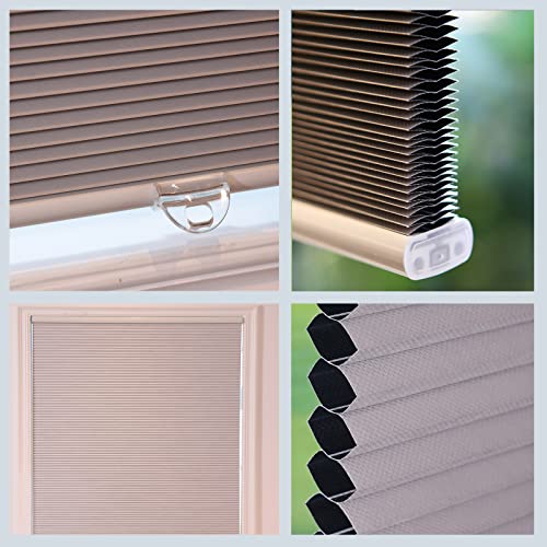Blindecor Blackout Cellular Shades Cordless Honeycomb Blinds Windows Shade Easy Lift & Install Shades For Door Room Home Privacy, Blackout White 31X64 In #TOP2