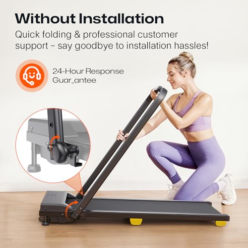 UREVO Treadmills for Home Foldable, Walking Pad with Incline 9%, Folding Treadmill with One-Touch HIIT Mode, Quiet Motor, Remote Control, LED Display, Quite Installation & Folding, 1-10 km/h - Image 6