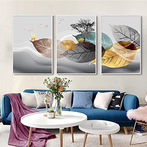 Décor abstrait noir et blanc plante affiche pour décoration murale moderne
