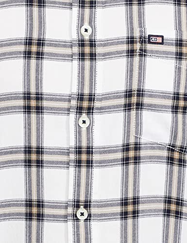 Image of Arrow Men's Slim Fit Sports White Checked Shirt