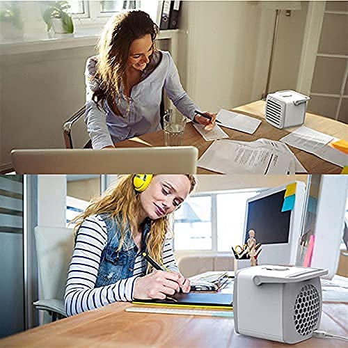 Enfriador De Aire Portátil USB - Ventilador Evaporativo + Humidificador, 300 Ml, Silencioso - Para Escritorio, Mesilla, Viajes