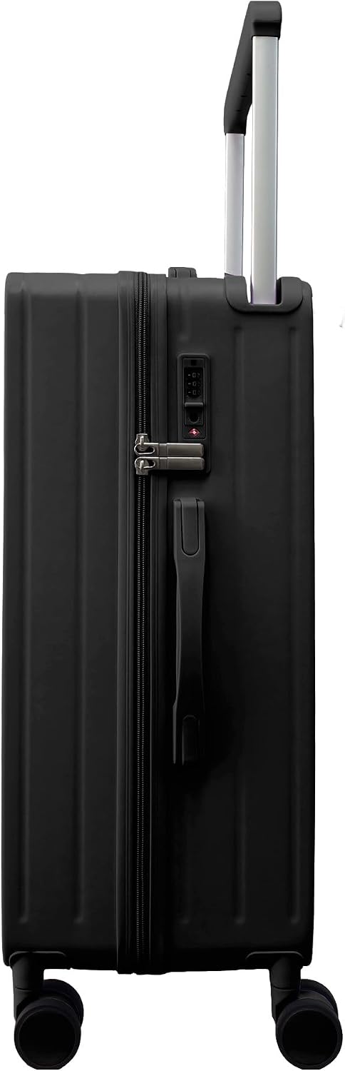 Mala de Viagem Média 23kg em Policarbonato Cadeado TSA Rodas 360 Gladiador Infinity V1M (Preto)