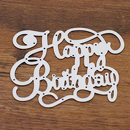 Generic Happy Birthday Die Cutting Die, Ideal for Card Making and Scrapbooking
