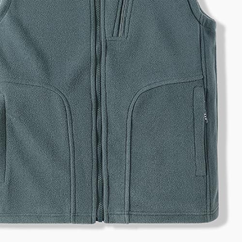 Hixiaohe Mens Lightweight Fleece Vest Stand Collar Sleeveless Zip Up Winter Outerwear Casual Sports Jacket with Pockets3