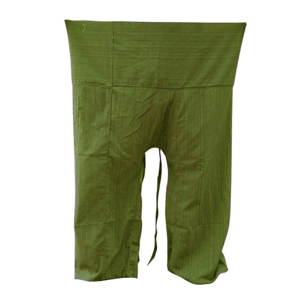 Bjelly pescador Pantalones Casual estilo algodón tamaño libre