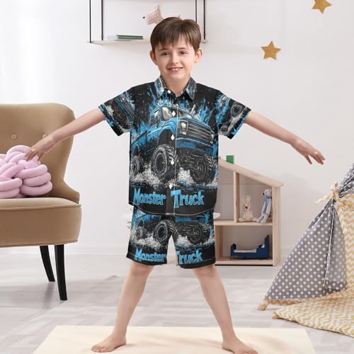Image of Boccsty Red Strawberry Boy Summer Shorts Sets Hawaiian Toddler Boys T-Shirt & Pants 2 Pcs 3T-10T