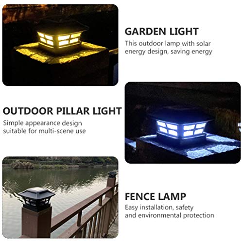 Mobestech Solar Post Cap Lights Outdoor Outdoor Outdoor Impermeável Lâmpada para deck, pátio, jardim