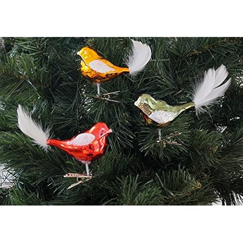 Lot de 3 boules de Noël vintage Christbaumkugeln Cover
