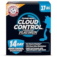 ARM & HAMMER Cloud Control Platinum Clumping Cat Litter Odor Control, 37 lbs.