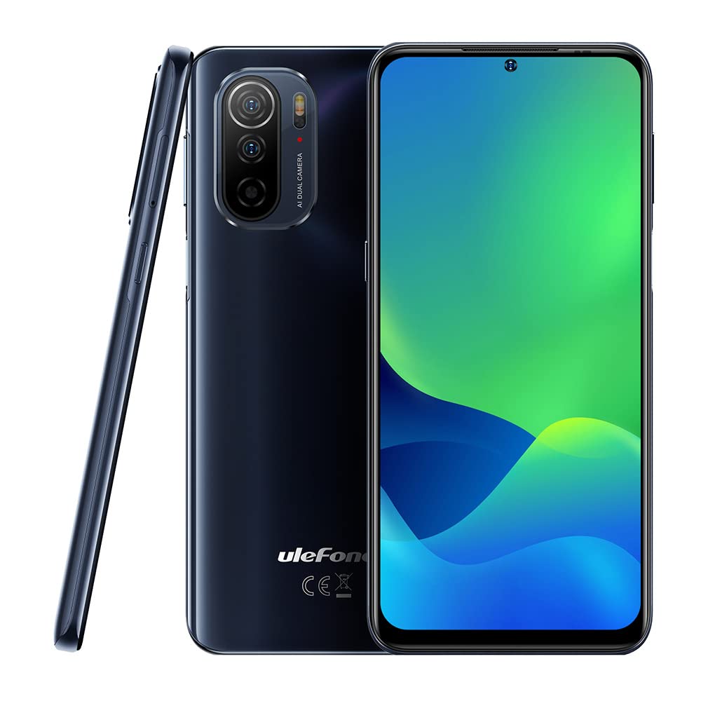 Ulefone SIM-Free & Unlocked Mobile Phones, Note 13P, 4GB 64GB, 20MP+16MP Camera, 4G Dual SIM Free Smartphone, 6.5inch, 5180mAh, Type C, NFC Phone, 3-Card Slot, Android 11, Fingerprint/Face ID, Black