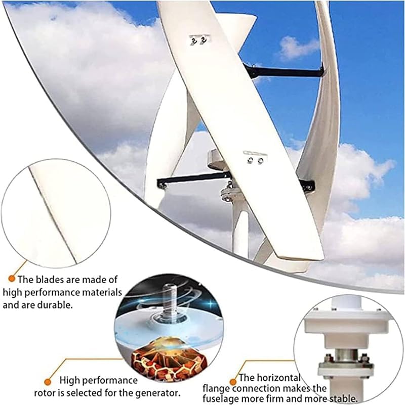 Turbina eólica de eje vertical 20000W para solucionar apagones con controlador trifásico 4