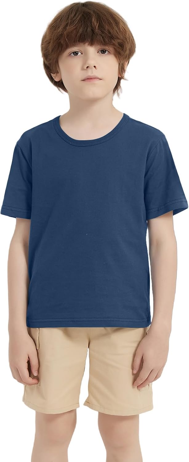 5 Pack Cotton Boys Kids Tshirts Short Sleeve Summer Tops Clothes Tee Shirts for Toddlers(Age 2-14) - Image 4