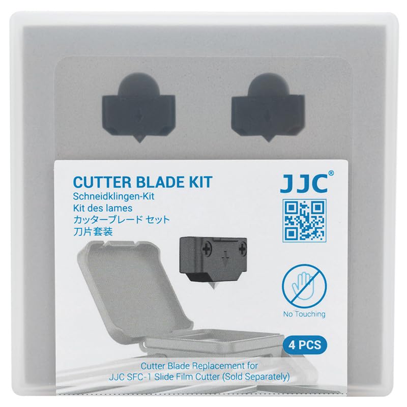 Lot de 4 lames de rechange pour coupe-film JJC 35 mm et 120 mm, coupes lisses et claires (4 lames de rechange uniquement)