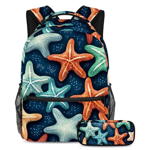 Sac à dos polyvalent pour la rentrée scolaire au style étoile de mer unique