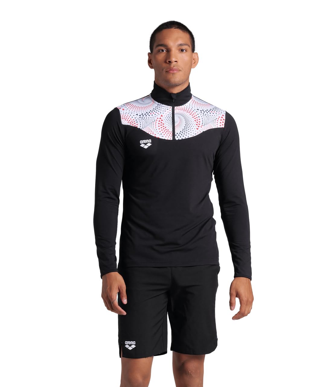 Arena Arena Fireflow - Camisa de manga larga con media cremallera para hombre, producto oficial del equipo