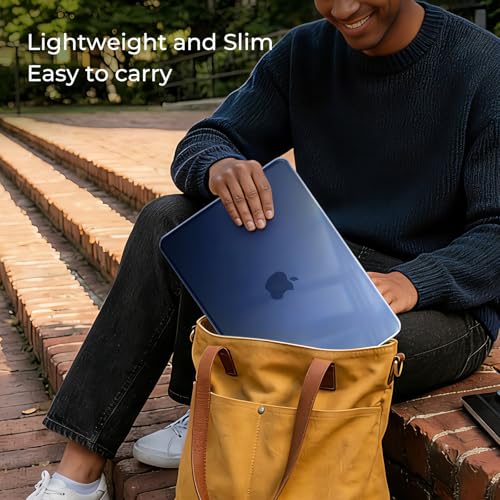 Image of EooCoo Compatible with Apple 2026 MacBook Neo Case 13 inch Mac Laptop A3404 with A18 Pro Chip, Transparent Hard Shell & Keyboard Skin Cover & Laptop Screen Protector - Crystal Indigo