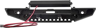 1 Set Metal Black Front Bumper with LED Light 1/10 RC for Axial SCX10 & SCX10 II 90046 for TRX4 Accessory Part