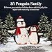 Best Choice Products 2-Piece Lighted Penguin Family, 3ft Pop-Up Outdoor Christmas Holiday Decoration w/ 150 LED Lights, Multicolored Lights - Red