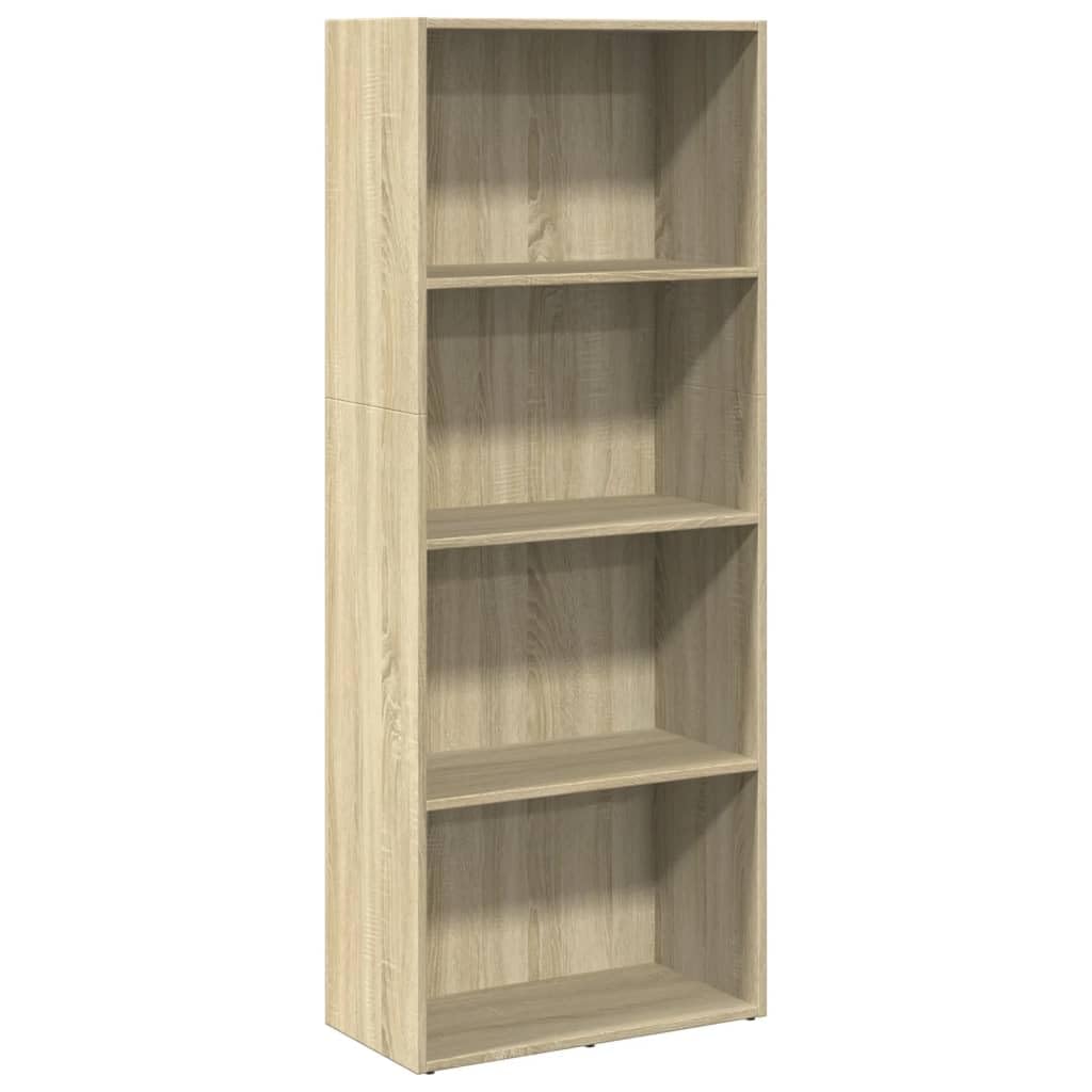 vidaXL Bookcase, Storage Cabinet for Living Room, Book Shelf for Display, Book Rack, Cupboard, Modern Style, Sonoma Oak Engineered Wood