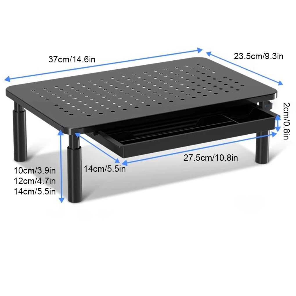 Support réglable pour ordinateur portable avec structure métallique robuste supportant jusqu'à 20 kg. Rehausseur pour tout appareil. Support