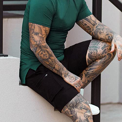 Men's 5 Inch Inseam Shorts Men Workout Shorts Gym Bodybuilding Short Shorts with Zipper Cargo Pockets4