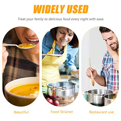 Hemoton Colher de nylon com alça de aço inoxidável, resistente ao calor, antiaderente, cozinha, serv